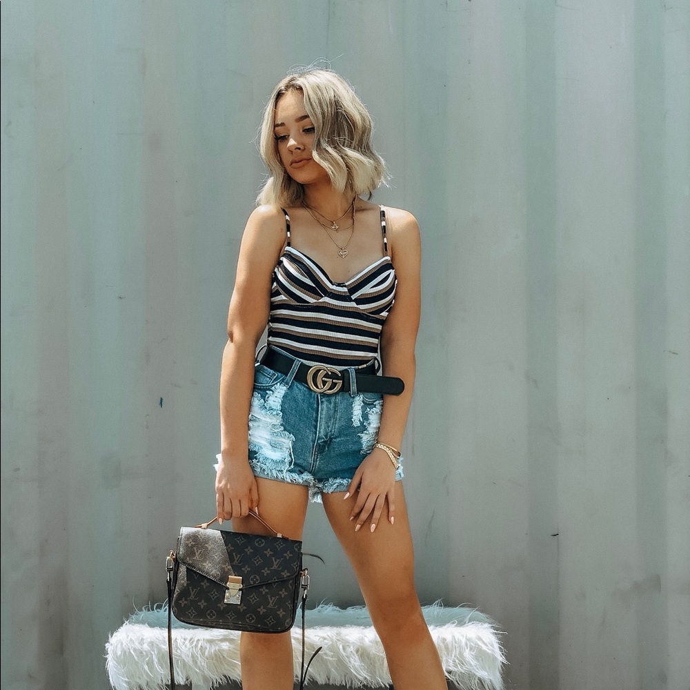 Striped Bodysuit